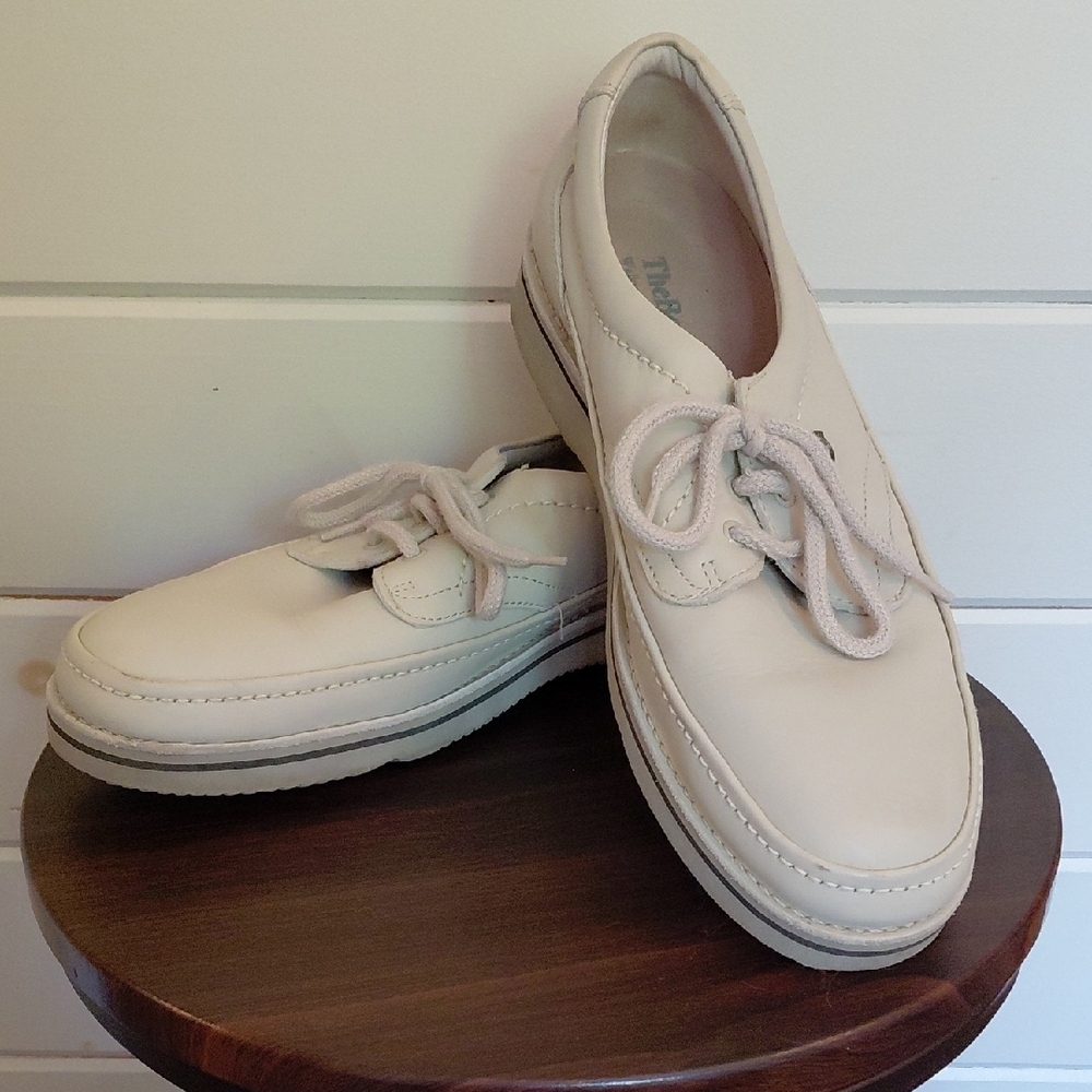Hush Puppies Cream Boat Shoes